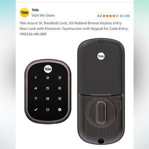 Yale keyless entry door lock with touchscreen keypad